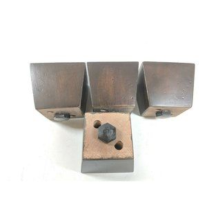 4 Furniture Feet Legs Tapered Dark Brown
